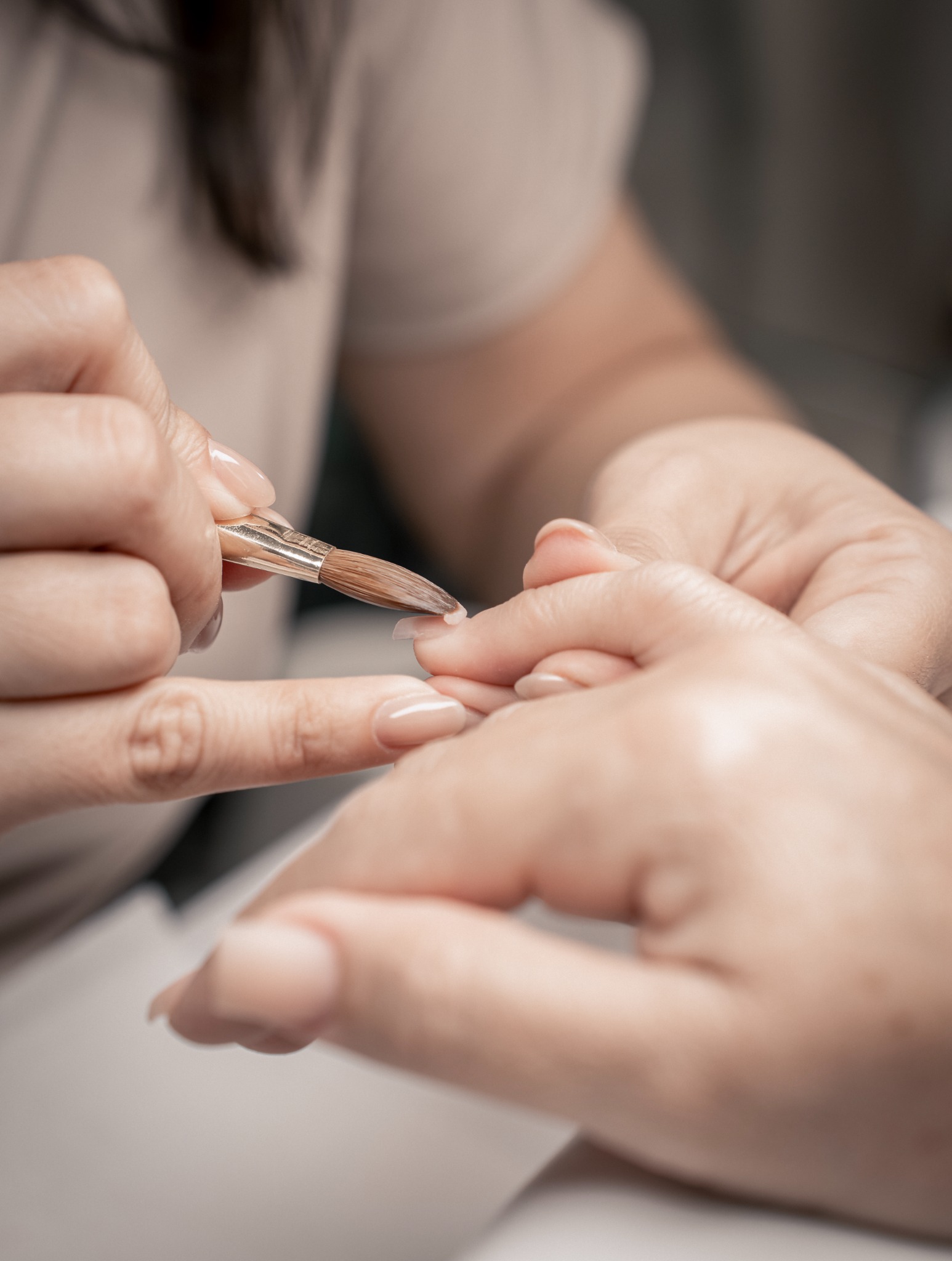 Manicure service in progress